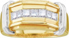 1.00 CTW Princess Diamond Mens Invisible Ring